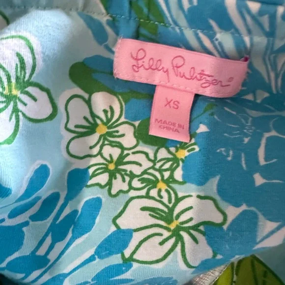 Lilly Pulitzer Petula Floral Strapless Mini Dress in Blue and Green Size XS - Picture 4 of 5